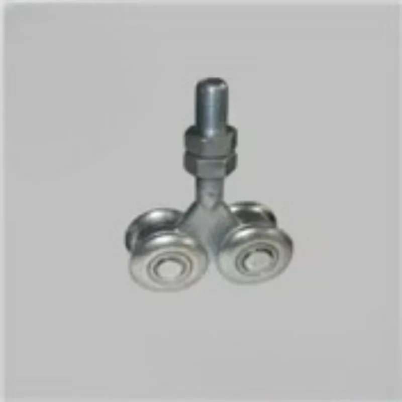 Hotel with modern double steel wheel rail silver sliding track roller barn door trolley wheel suspension trolley