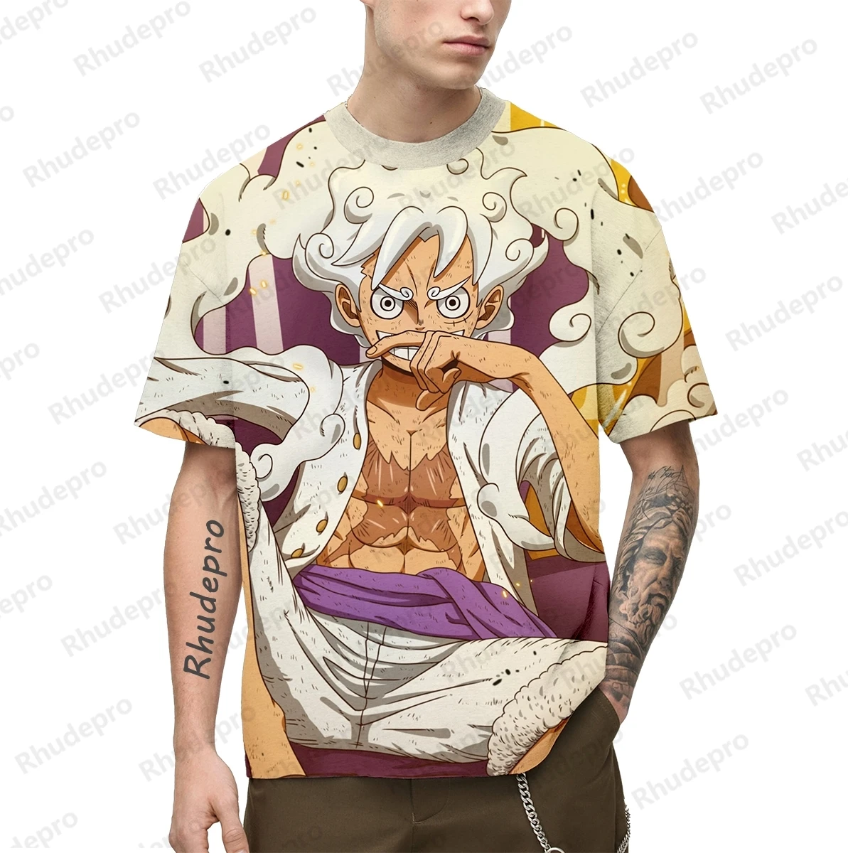 

One Piece Fashion Cosplay T-shirt Luffy 3D Print Casual Summer Street Beach Handsome Extra Large Short Sleeve Harajuku Sports