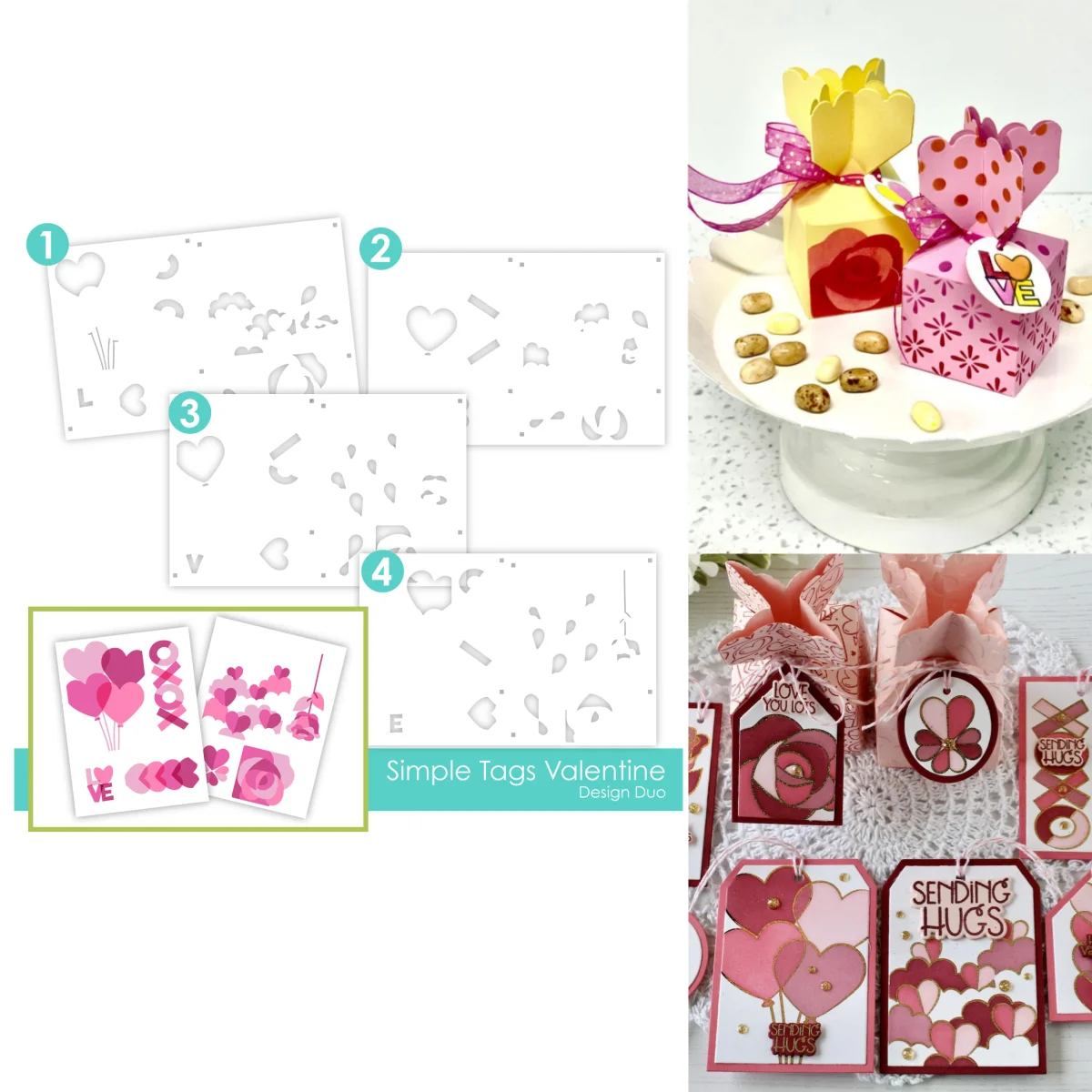 

January 2026 New Simple Tags Valentine Metal Cutting Dies Clear Stamps Stencil For DIY Scrapbook Embossed Decoration Template