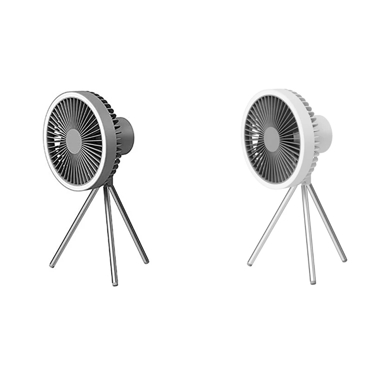 Camping Fan With LED Lights,10000Mah Portable Tent Fan With Tripod,360 Degree Pivot Cooling Fan,For Camping,Travel