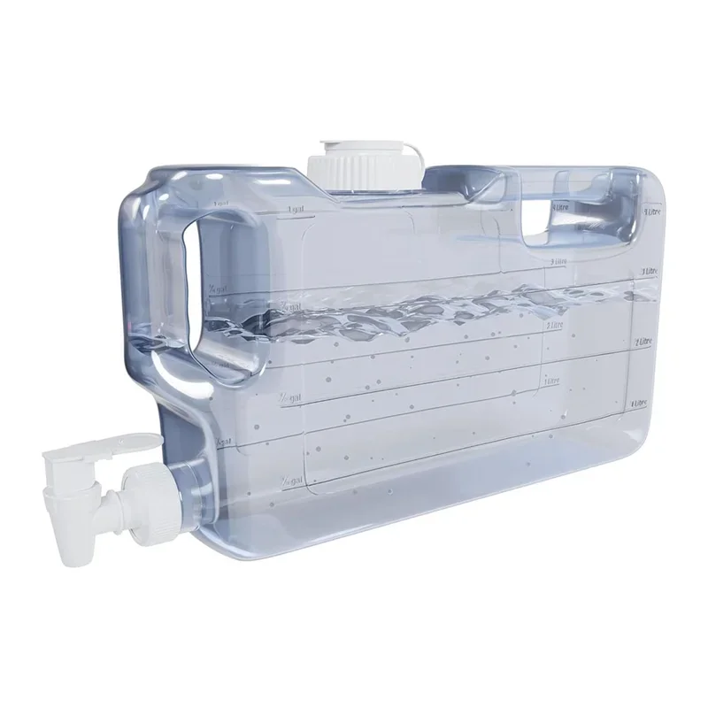 【Home-Accessories】Beverage Dispenser 1.1 Gallon Refrigerator Water Dispensers Bottle With Faucet, Spigot& 58Mm Screw Cap Fridge