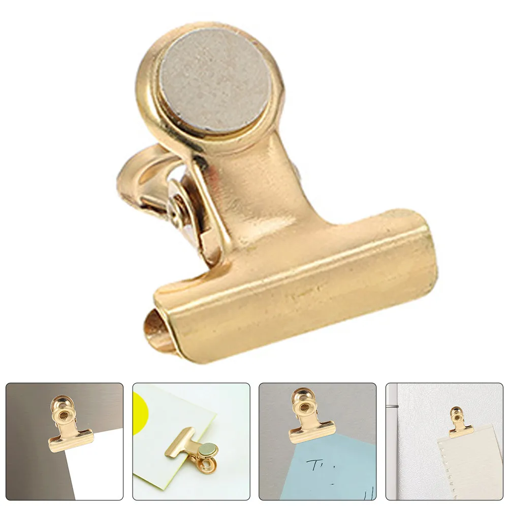 

12pcs Magnetic Clips Black Gold Picture Postcard Holder Card Stand Photo Album Fridge Office Mini Binder Clamps Display