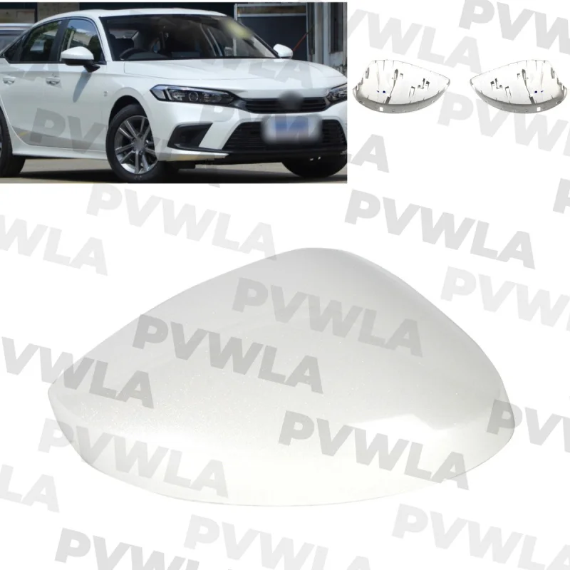 

For Honda American Version Civic 2022 2023 Right Side Shell Pearl White Painted Mirror Cover Cap