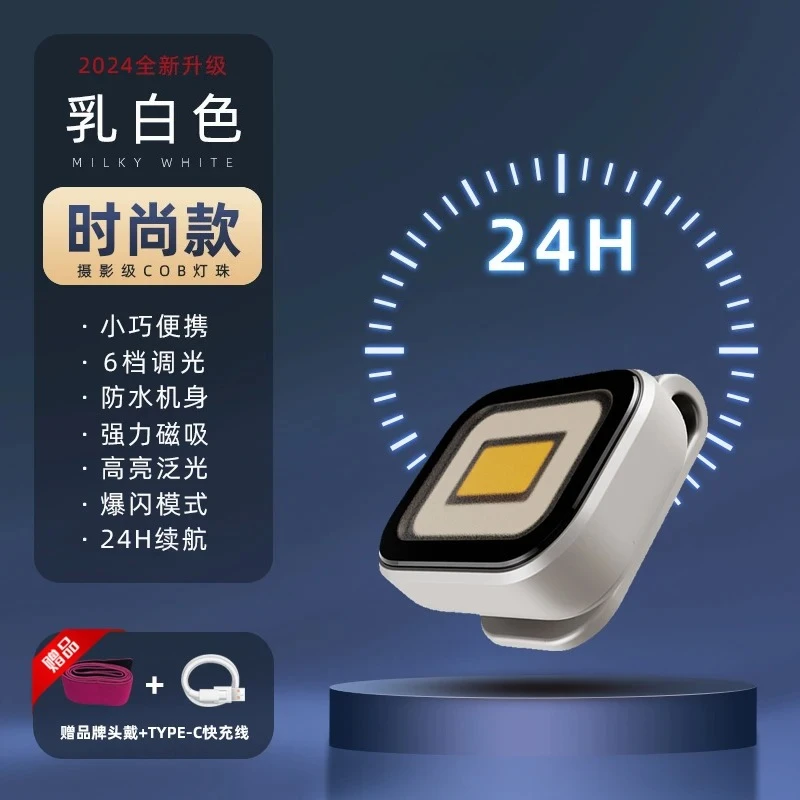 Magnetic headlight mini portable strong light super bright light outdoor head-mounted charging light
