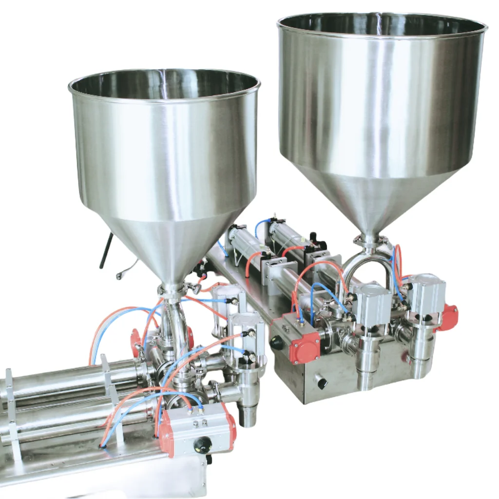 1000ml Double Head Filling Machine Stainless steel 304 50L capacity Hopper SU50*250S