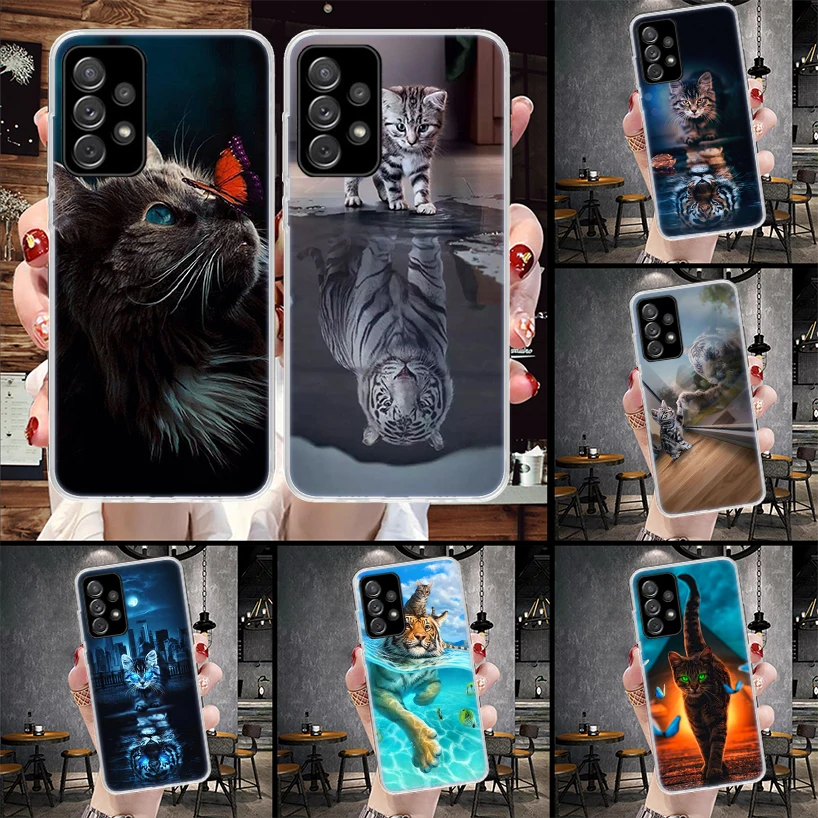 Cool Animal Big Cat Tiger Soft Phone Case For Samsung Galaxy S26 S25 Edge S24 FE S23 S22 Ultra S21 Plus S20 + Art Fundas Back Co