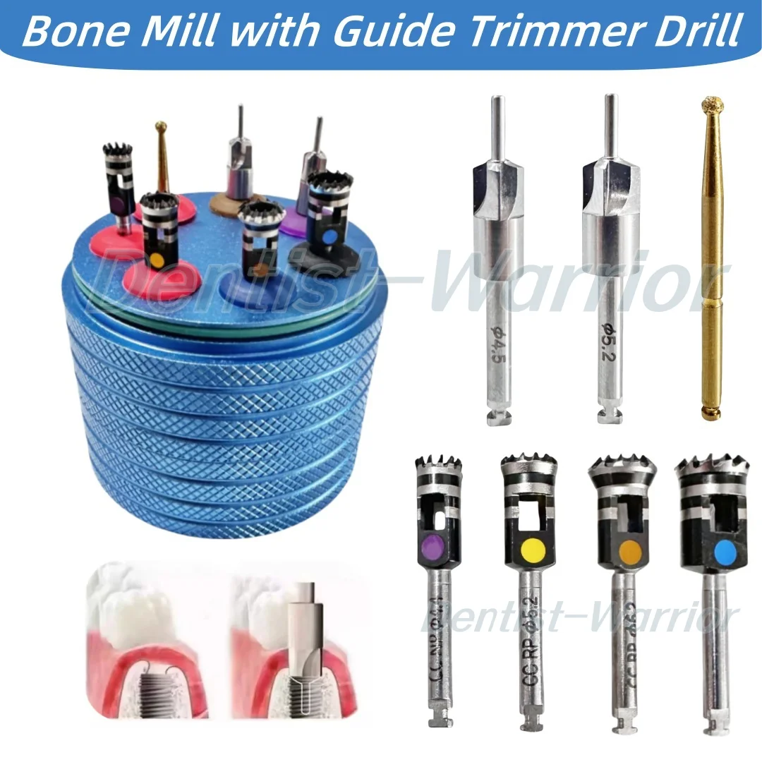 

Dental Bone Mill with Guide Conical Connection Burs Trimming Drills Fit Nobel NP RP WP