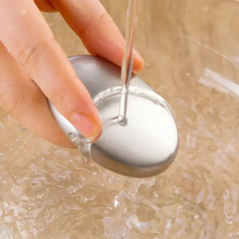 Pratico sapone durbale portatile da chef argento Comodo supporto portatile per la rimozione degli odori Acciaio inossidabile facile da usare