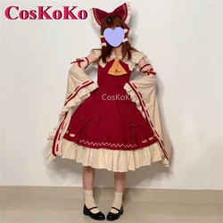 CosKoKo Hakurei Reimu Cosplay Anime kostium projektu Touhou wspaniały elegancki strój do odgrywania ról na imprezę urocza sukienka