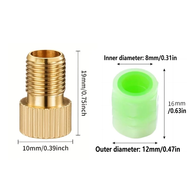 8-20 Stück/Set Fahrradventiladapter + Universeller Leuchtventilkappenadapter für Presta auf Schrader mit leuchtenden Staubschutzkappen für Autoreifen – Detail 8
