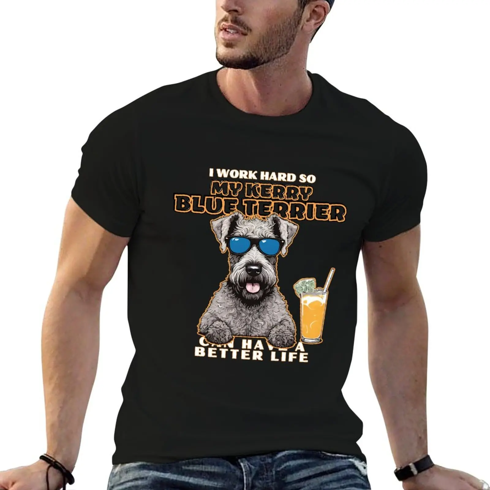 Amantes de los perros Kerry Blue Terrier: trabajo duro para que mi increíble perro Kerry Blue Terrier pueda tener una vida mejor - Camiseta