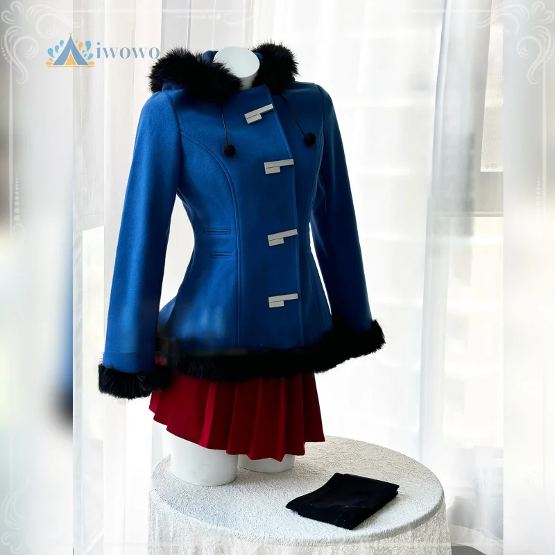 

New Anime EVA Rei Ayanami‌ Cosplay Costume Coat skirt belt socks props warm JK uniform Halloween Christmas Carnival Clothes