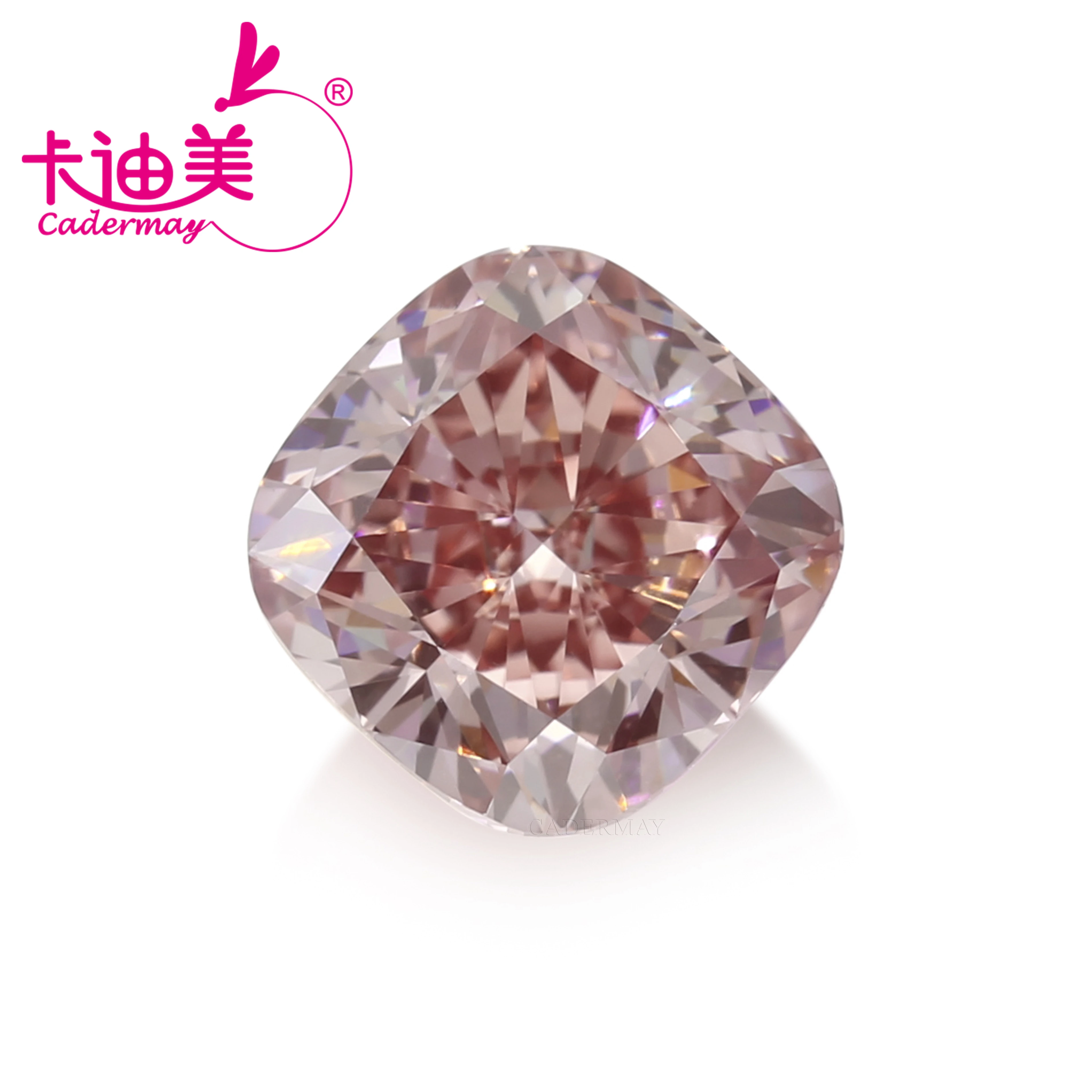 CADERMAY Cushion Shape EX Cut Fancy Brownis Color VS1 Clarity 1.55CT CVD Lab Grown Diamond Loose Stone For Jewelry Making