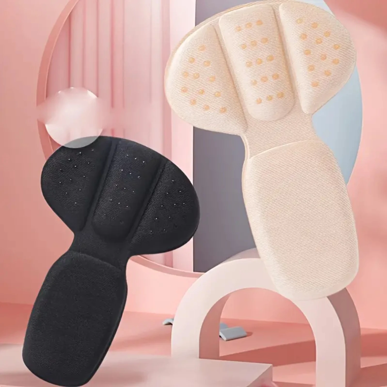 

Anti-Abrasive Women's Heel Pad for Anti-Drop Protection, Shoe Size Adjuster for Foot Comfort.