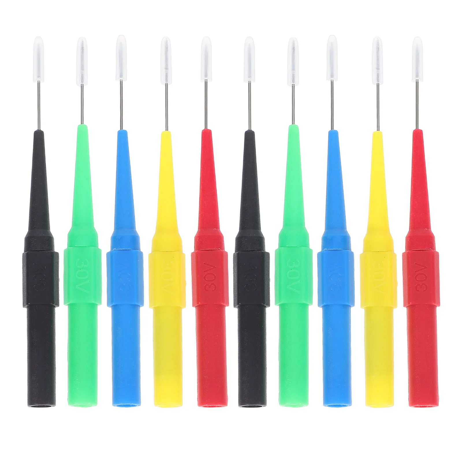 

10pcs Multimeter Probes 07mm Wire High Temperature Precision Testing Automotive Repair Circuit Tester Plastic Construction Back