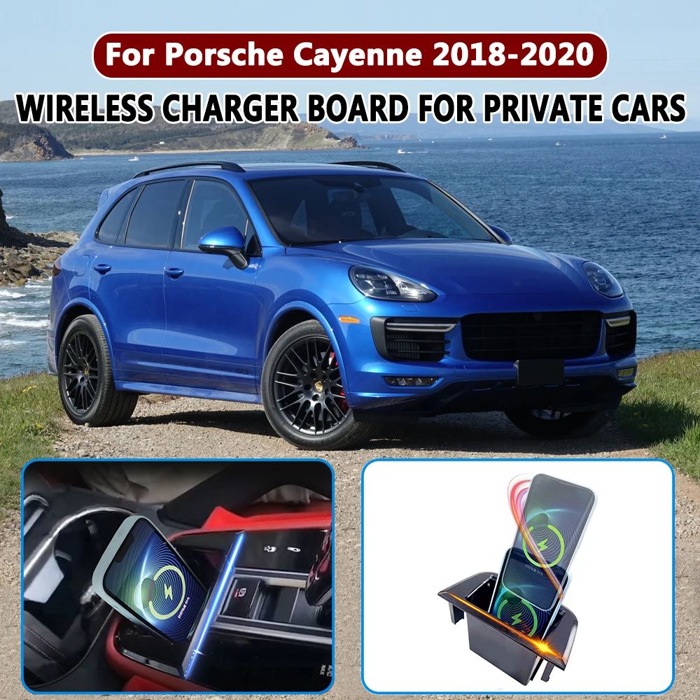 Induction Charg Panel For Porsche Cayenne  Auto Accessories Wireless Charger QI 15W Fast Charging for Cayenne 2020