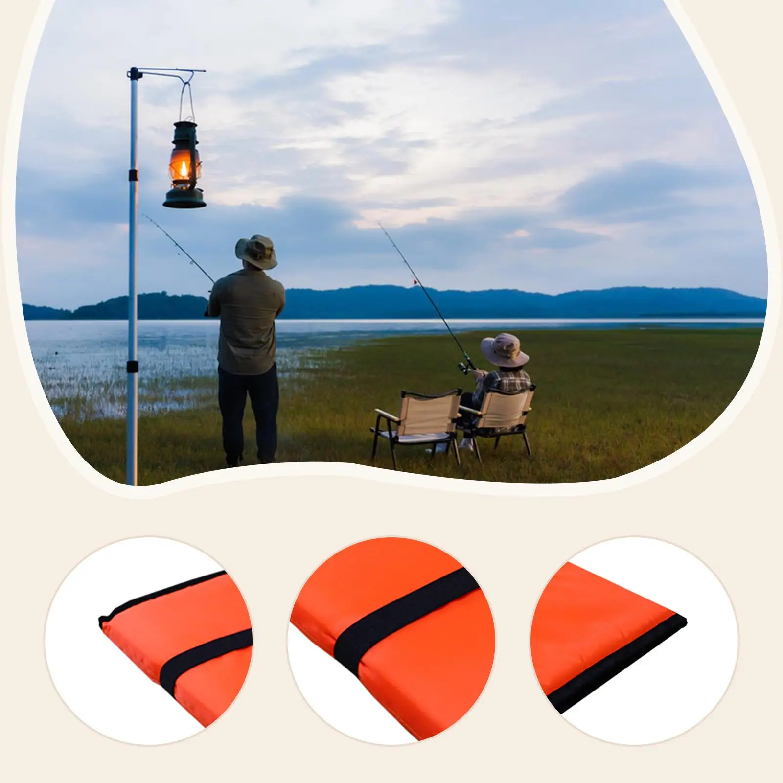 Tapete de desengate para pesca, portátil, durabilidade premium, multifuncional, leve, à prova d'água, prático, almofada dobrável