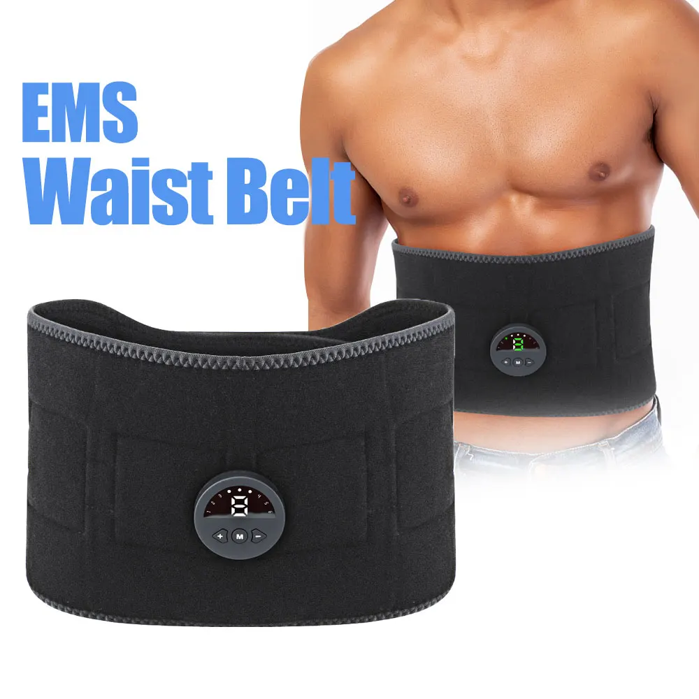 

EMS поясной массажер, 6 режимов, 9 передач, электрические спортивные защитные накладки на талию, релаксационные массажные ремни для спины, силиконовые