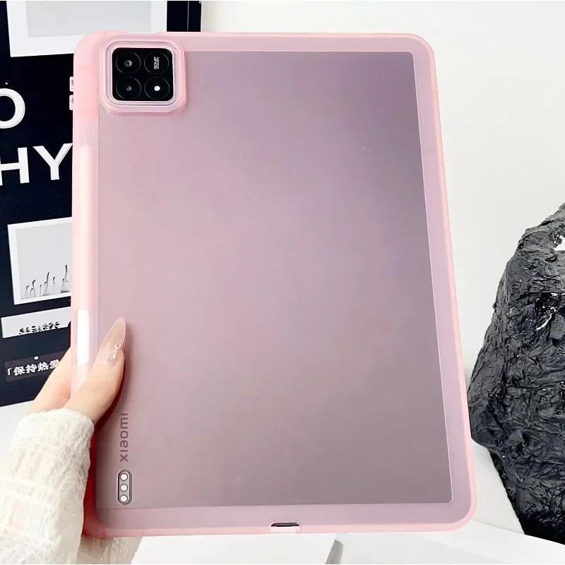 HD Transparent TPU Soft Tablet Case For 2026 New Xiaomi Mi Pad 9 8 7 Pro 11.2 inch With Pencil Slot Thick Clear Shockproof Cover