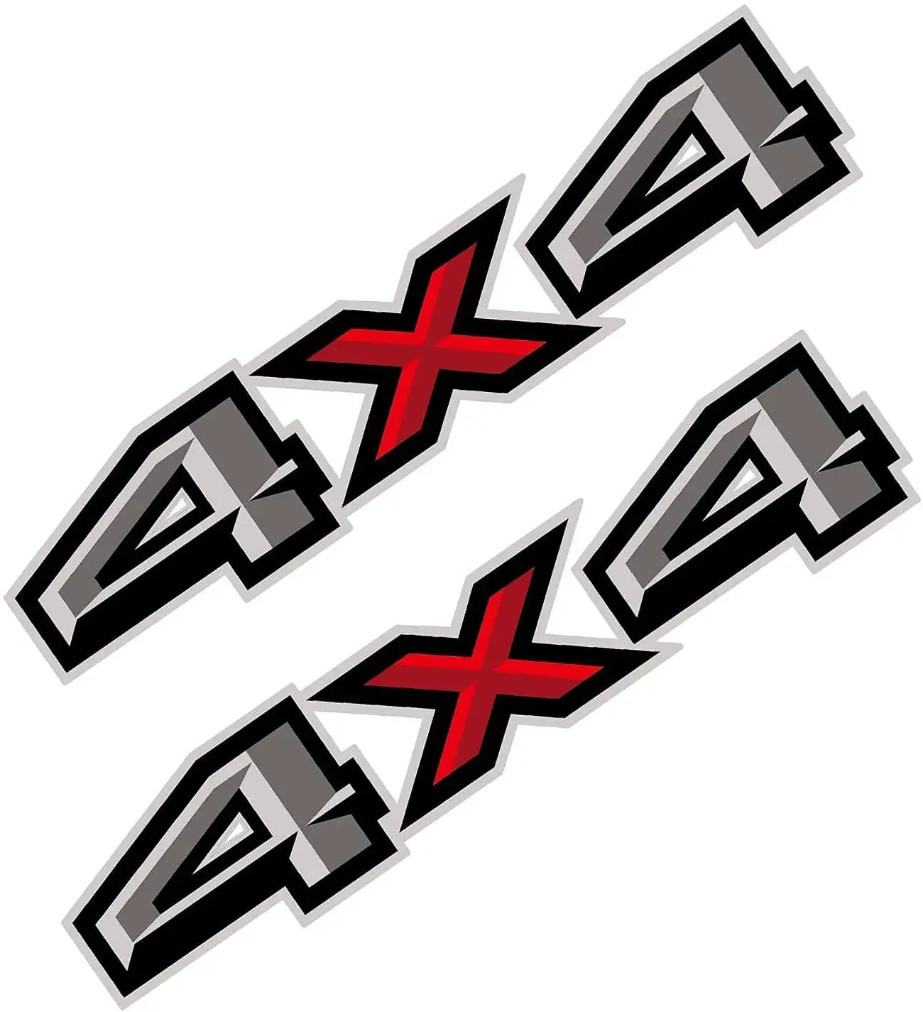 2 Bộ 4X4 Đề Can Dán Cho Xe Đua Cuộc Biểu Tình 4X4 Tắt Đường Truckwith Ford F150 F250 F350 4X4 Xe Tải Người Cắm Trại Ốp Lưng Dán Xe Hơi KK10cm