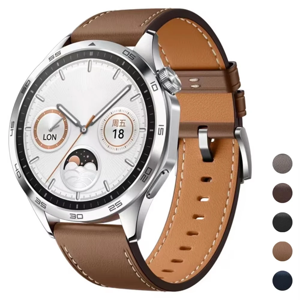 20mm 22mm Watchband for Huawei Watch GT4 GT3 Gt2e Pro 42 46mm leather watch strap For HONOR Watch 4 Pro GS E2 SE MagicWatch Band