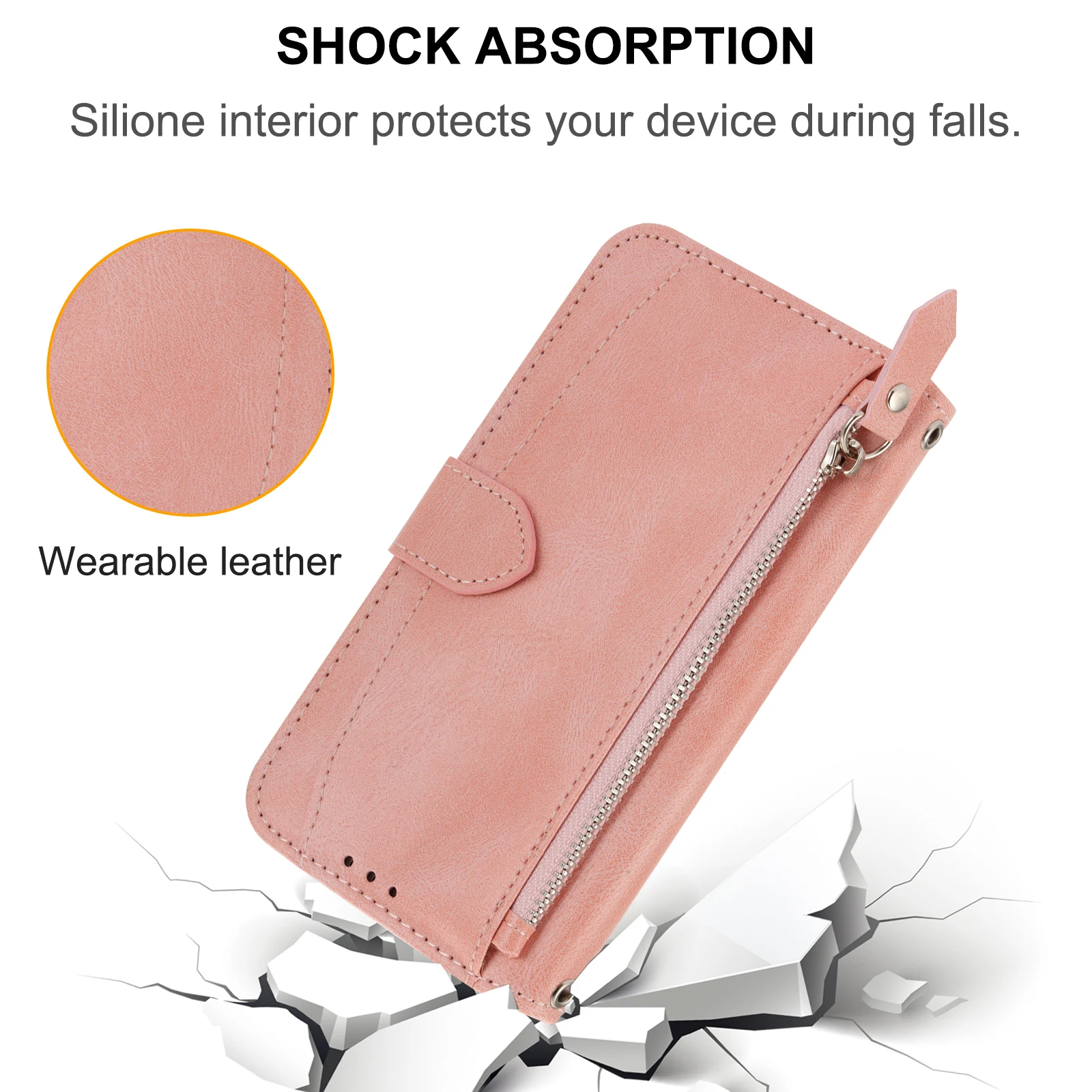 Leather Case Flip  Anti-fall Phone Case for iPhone14 iPhone14Plus iPhone14Pro iPhone14ProMax iPhone15 iPhone15Plus