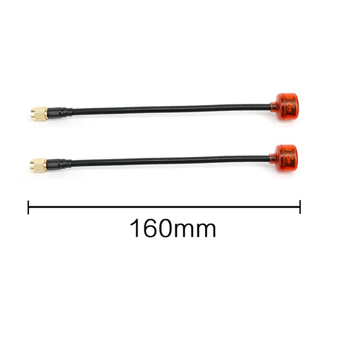 2 uds 5,8G FPV antena VTX VRX antena SMA RHCP 160mm adaptador de conector de antena de largo alcance para gafas de Dron RC FPV