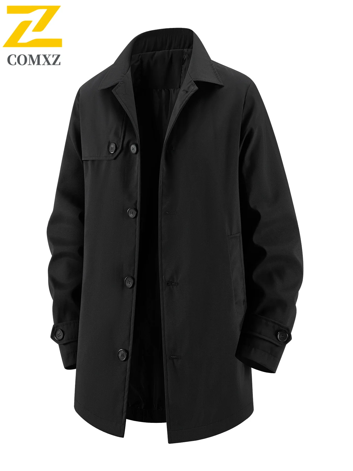 

COMXZ легкое роскошное шерстяное пальто для мужчин 2025 стильное модное универсальное дышащее ветровка уличное повседневное свободное пальто