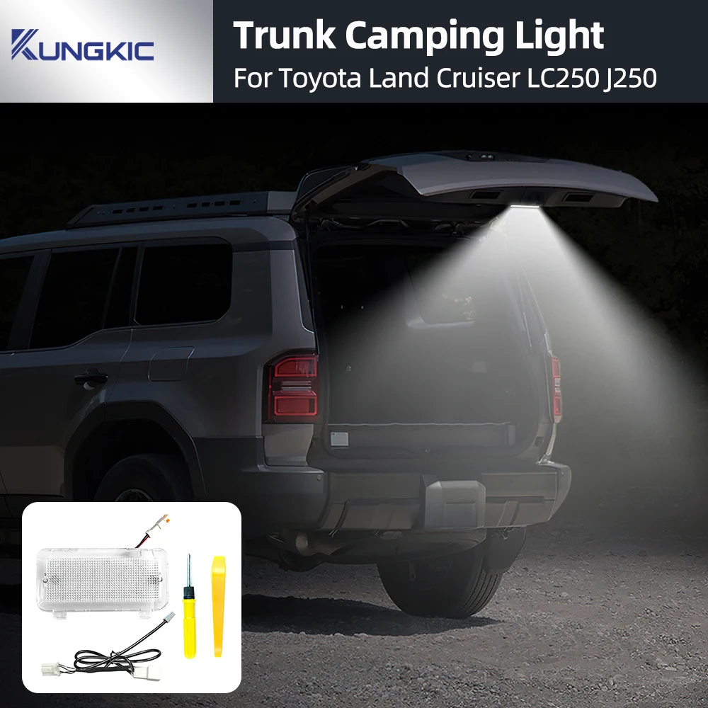 

For Toyota Land Cruiser Prado 250 J250 LC250 2024 2025 2026 white LED Car Trunk Light Tailgate Lamp Suitcase Lights Assembly