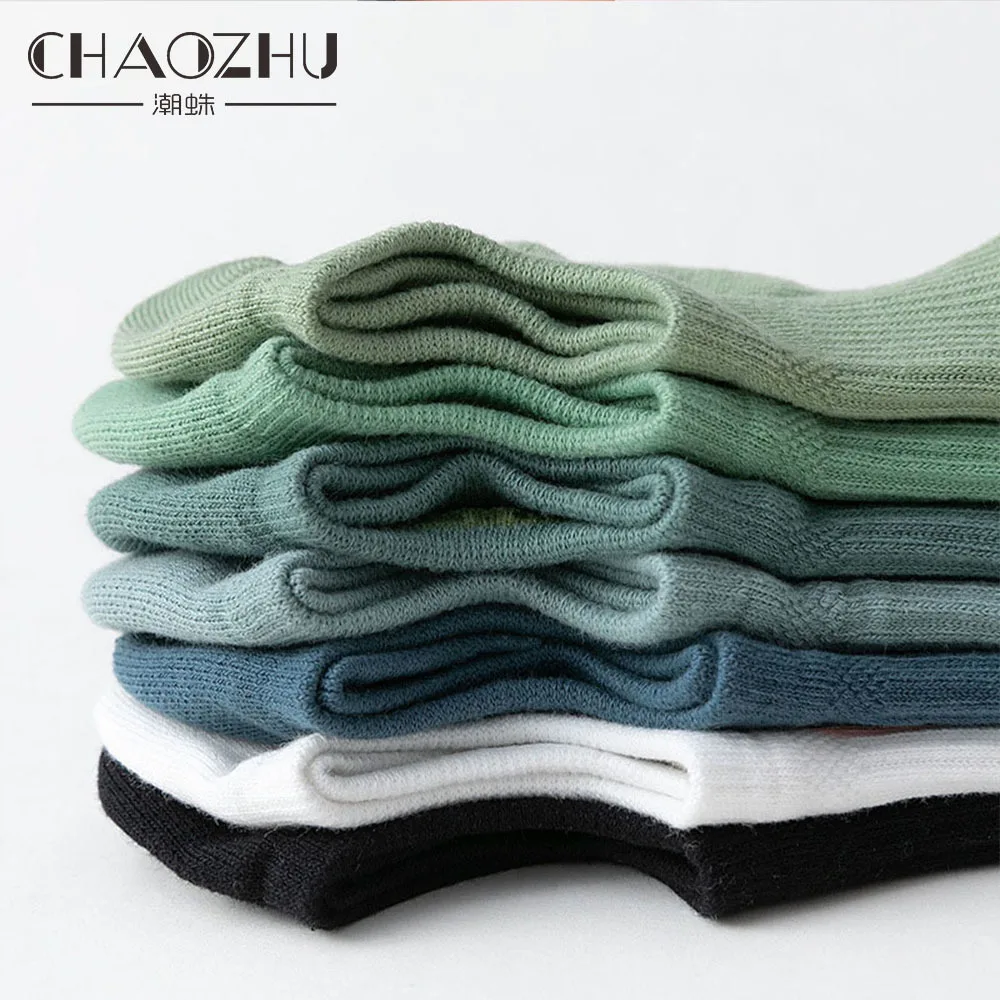 CHAOZHU Men's Socks No Show Strech Pressure Toe Breathable Invisible Cotton High Quality 3 Pairs Daily Basic Sock