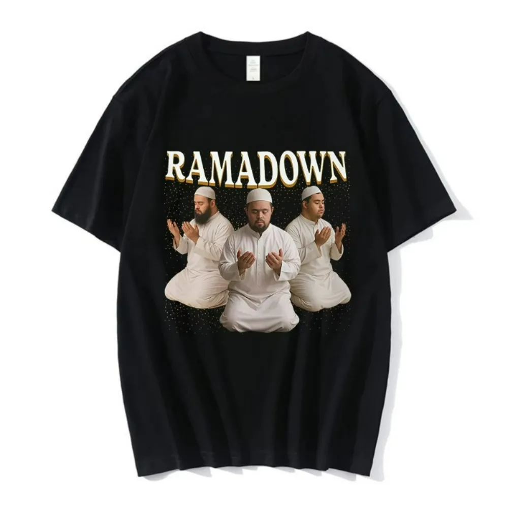 RAMADOWN MEME Funny T-shirts Men's Women Clothing Fashion Humor Short Sleeves T Shirts Harajuku Cotton Casual Oversized T-shirt