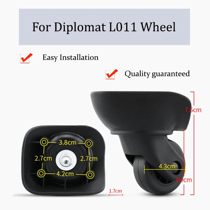 

Suitable For Diplomat L011 Universal Wheel Trolley Case Wheel Replacement Luggage Pulley Sliding Casters wear-resistant Repair