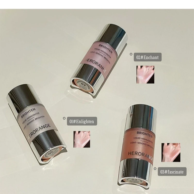 1pcs Liquid Blush Highlighter Water Light Cheek Tint Face Illuminator Powder Lasting Non-sticky Natural Contouring Facial Makeup