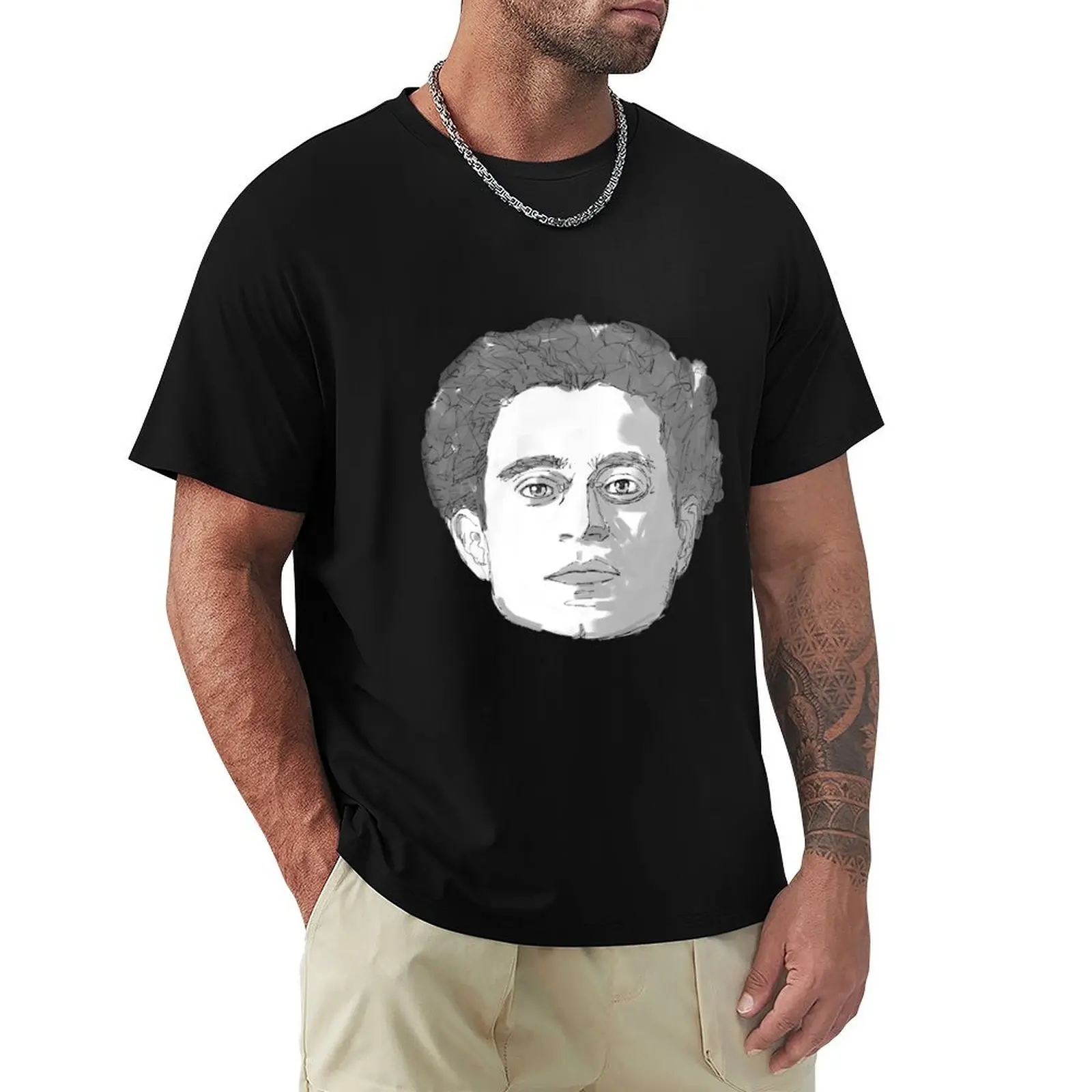 

Antonio Gramsci sketch T-Shirt Work Basic Short Sleeve Top