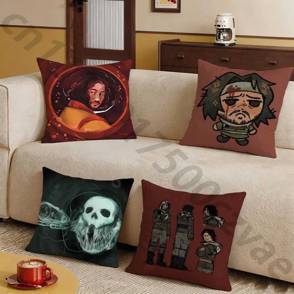 Horror I-Iron L-Lung Pillow Case Anti-dustmite Pillowcase Invisible zipper silky short plush Sofa cushion cover