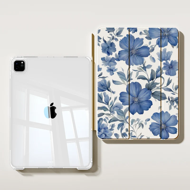 

EGYAL Tablet Case for iPad A16 2025 Air 7 13 M3 Case for iPad 10th 10.9 2024 Pro 11 13 Case for Air 4 5 Funda Flower design Case
