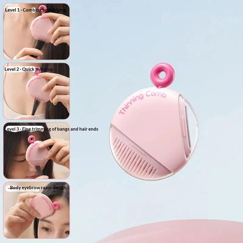 /Kuz/In 1 Hair Cutting Trimmer Combs Manual Bangs Cutter Shaving Remover Thinning Beauty Hair Cut Styling Accessorie 5