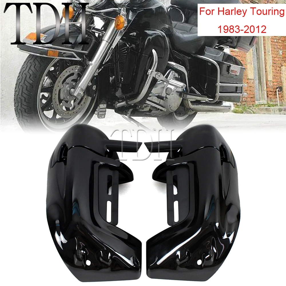 For Harley Touring Road King Electra Street FLT FLHT FLHR FLHRC 83-12 Accessories Black Lower Vented Leg Fairing Cover Glove Box