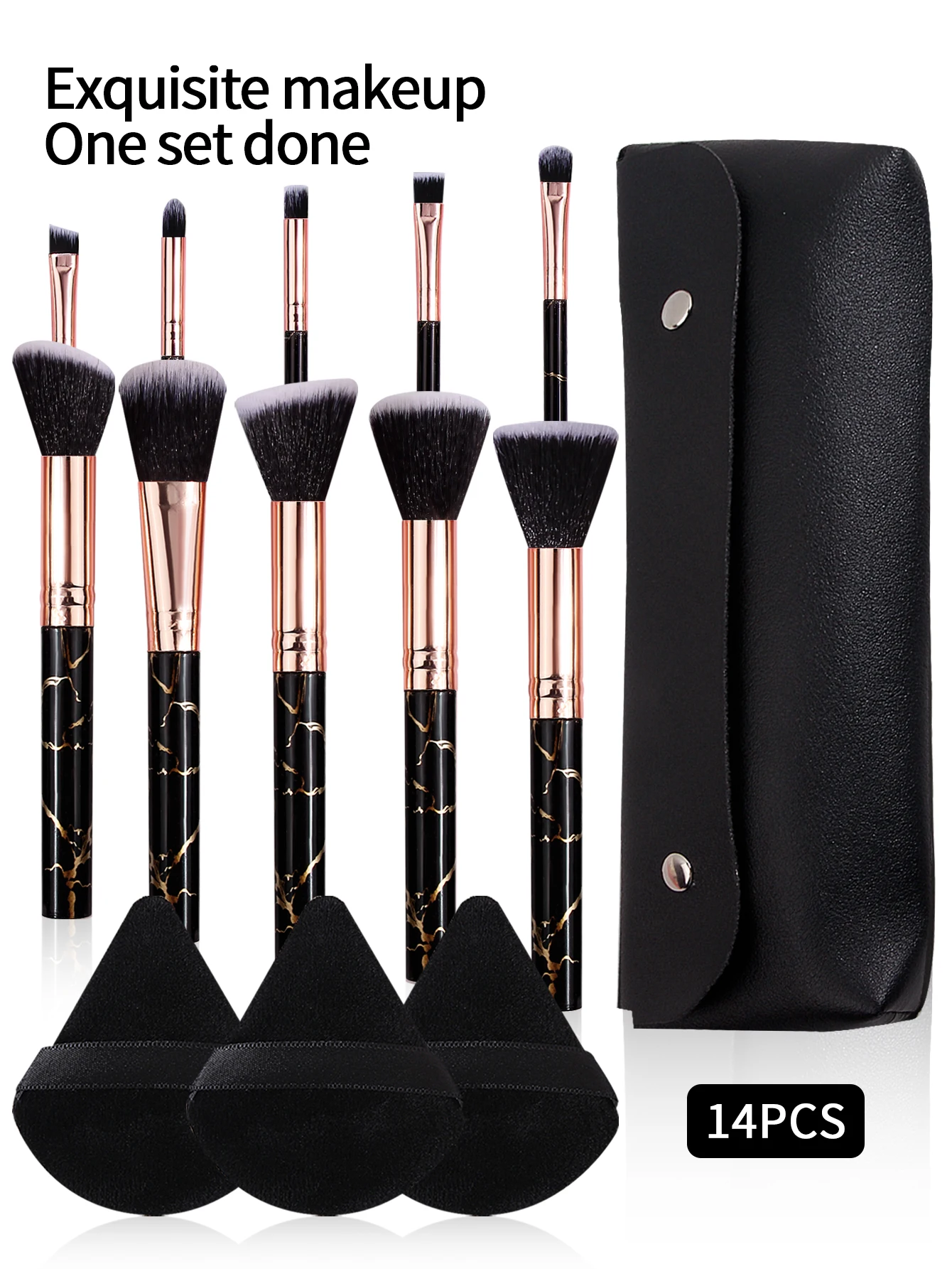 Professiona 10PCS Makeup Brushes Set Soft Fluffy Foundation Blush Powder Eyeshadow Kabuki Blending Female Cosmetics Beauty Tool