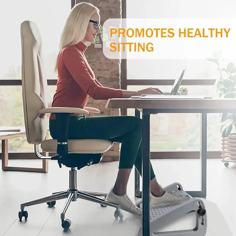 Portable Adjustable Foot Rest, Under Desk Foot Stool for Home Office, Ergonomic Support for Desk Work, Relaxing Foot Comfort image 6