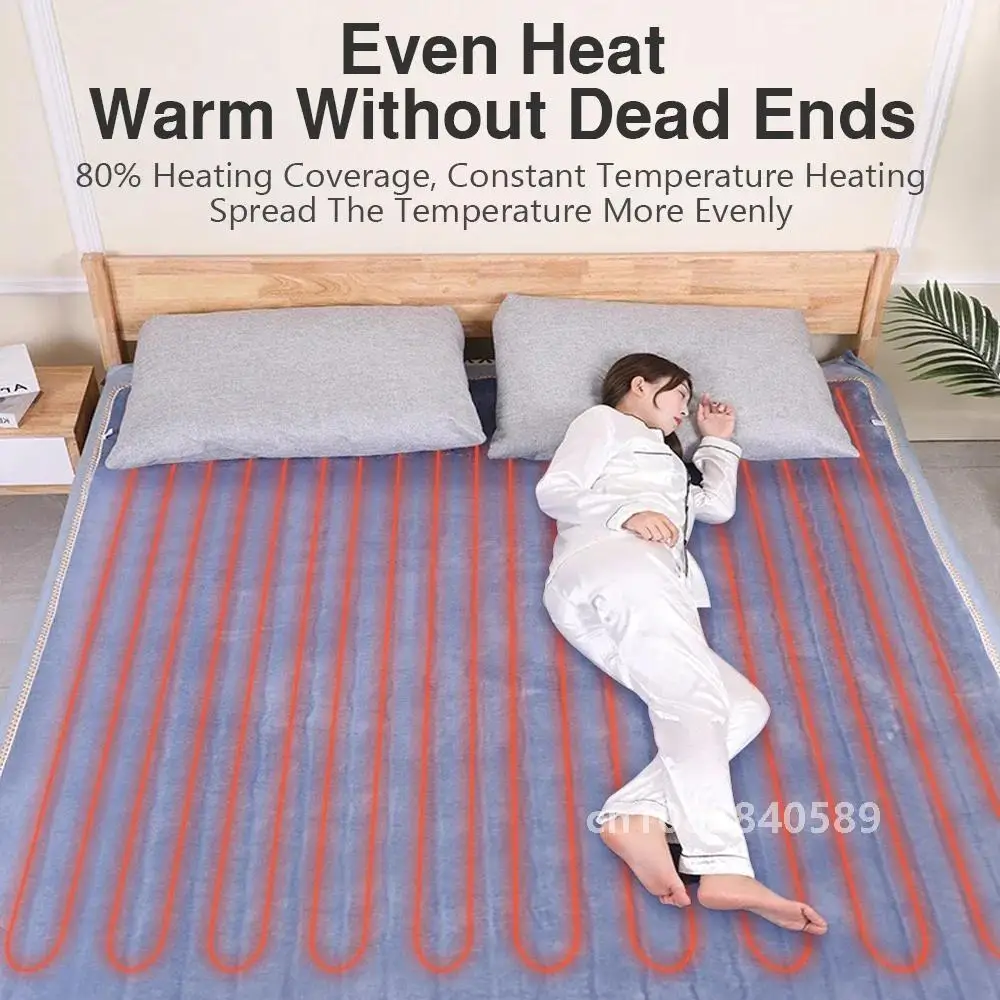 220V Electric Blanket Sheet Intelligent Control Thicken Security Electric Heating Thermostat Blanket Body Warm Electric Mattress