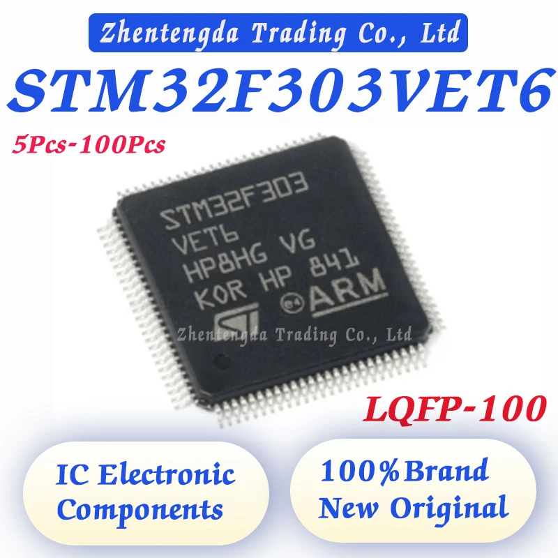 

5Pcs-100Pcs STM32F303VET6 STM32F303VE STM32F303V STM32F303 STM32F STM32 32F303VET6 32F303VE IC MCU Chip LQFP-100