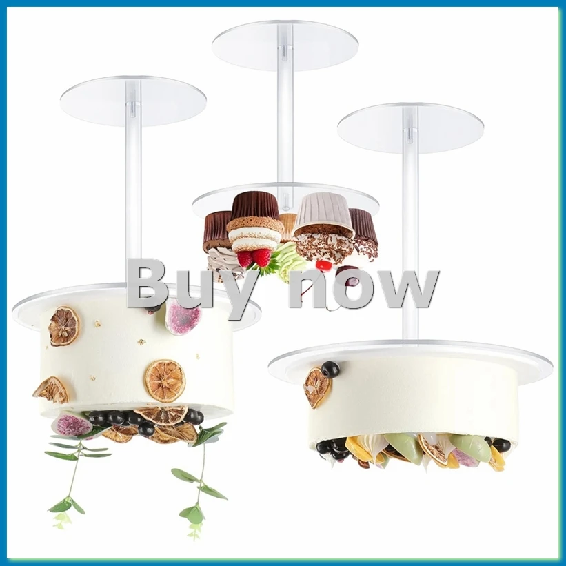 Acrylic Cake Stand,Clear Cake Stand Round Tall Cake Stand for Dessert Table Display, for Wedding, Event, Birthday-A14I