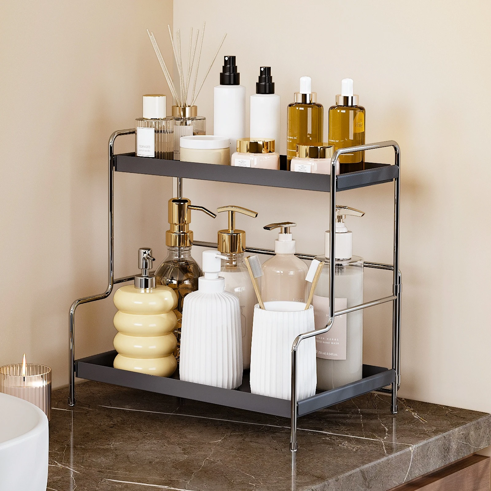 

Cosmetic Skin Care Product Shelf Vanity Organizer Cosmetic Table Bathroom Bathroom Vanity Organizer