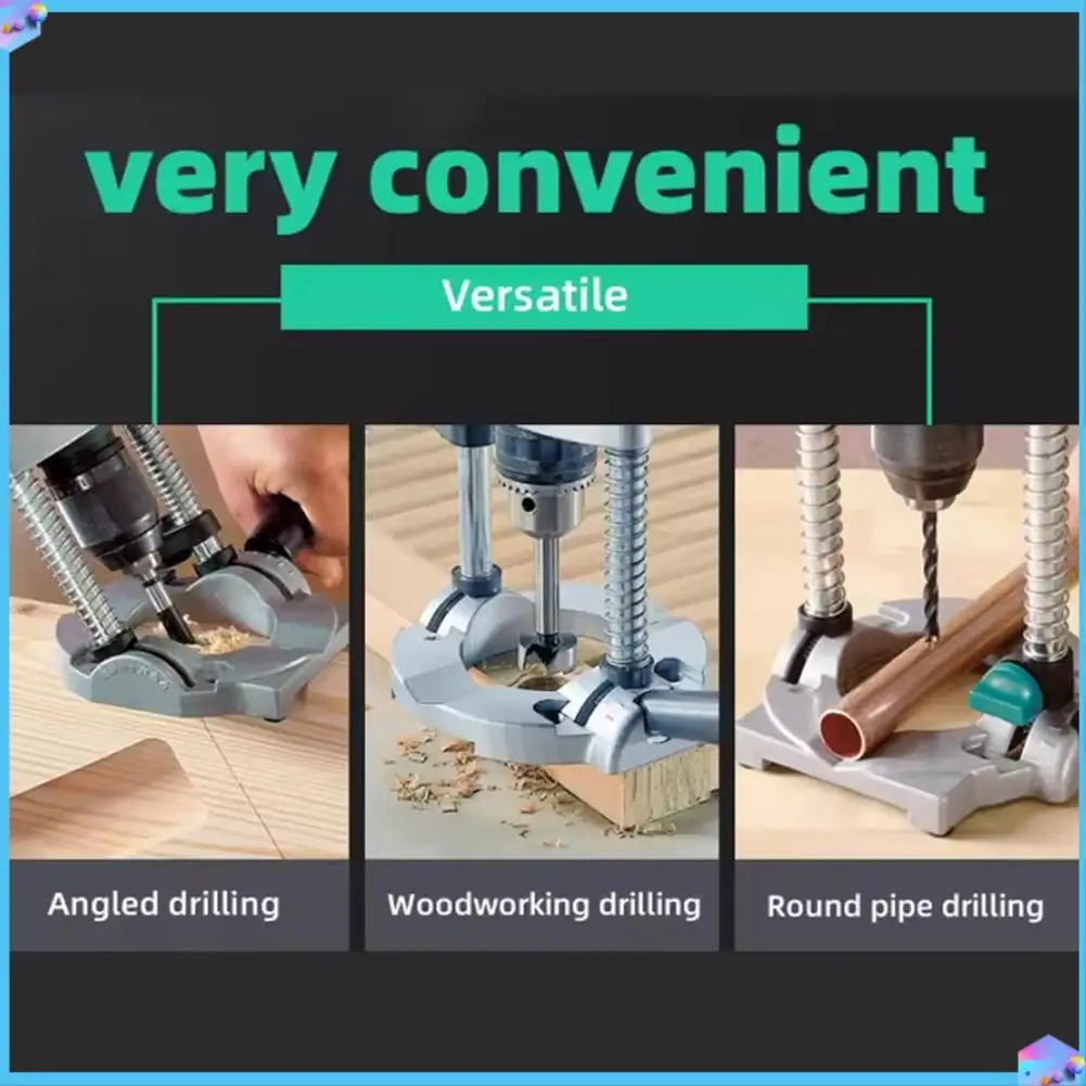 

A43T Versatile Drill Holder Stand For DIY Enthusiasts, Precision Pipe Drilling With Adjustable Angles And Removable Handle