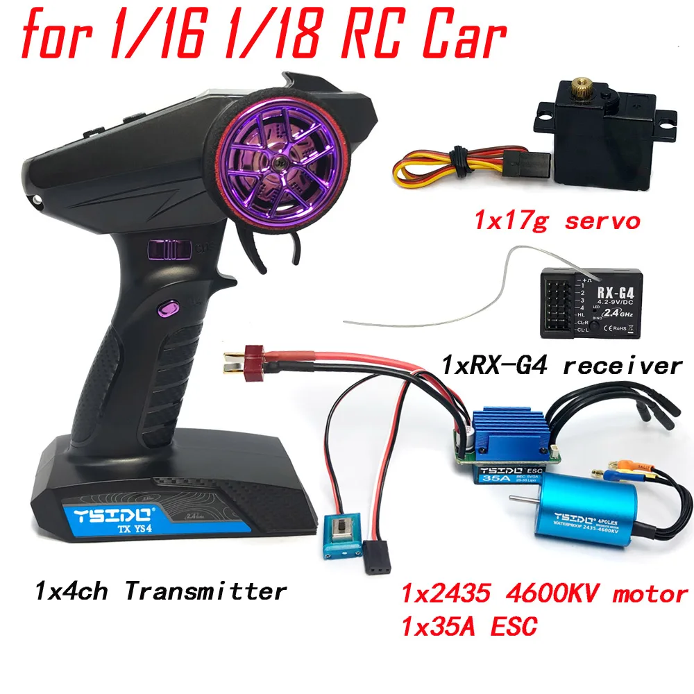 Borstelloze Combo Upgrade Kit Motor Esc Ontvanger RC Servo Set voor MJX hyper go HBX REMO Hobby WLtoy 1/12 1/14 1/16 1/18 Auto