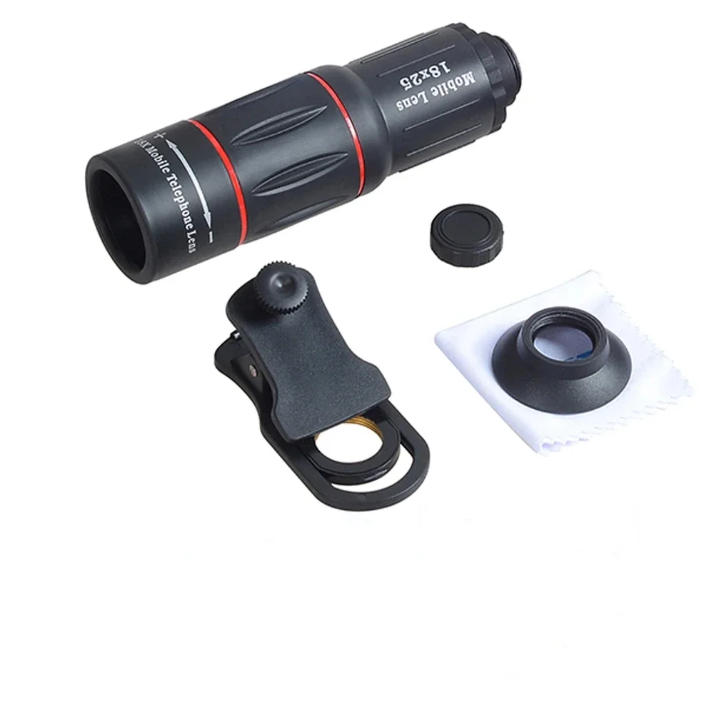 Hot! 18X Telescope Mobile Phone Lens Telephoto Lens Kit for Huawei Samsung All Smartphones