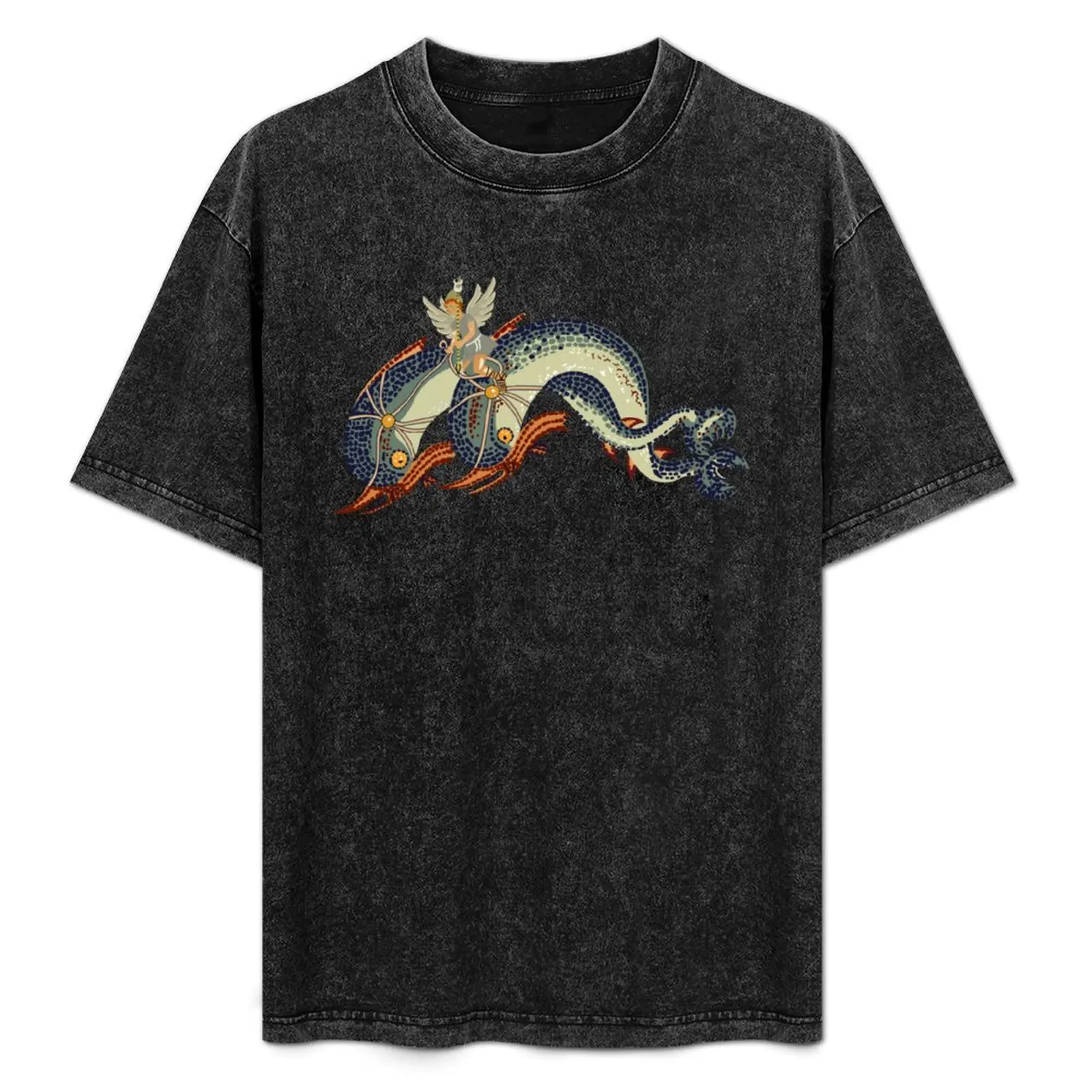

Eros riding on dolphins T-Shirt Durable Work Wear T-Shirt