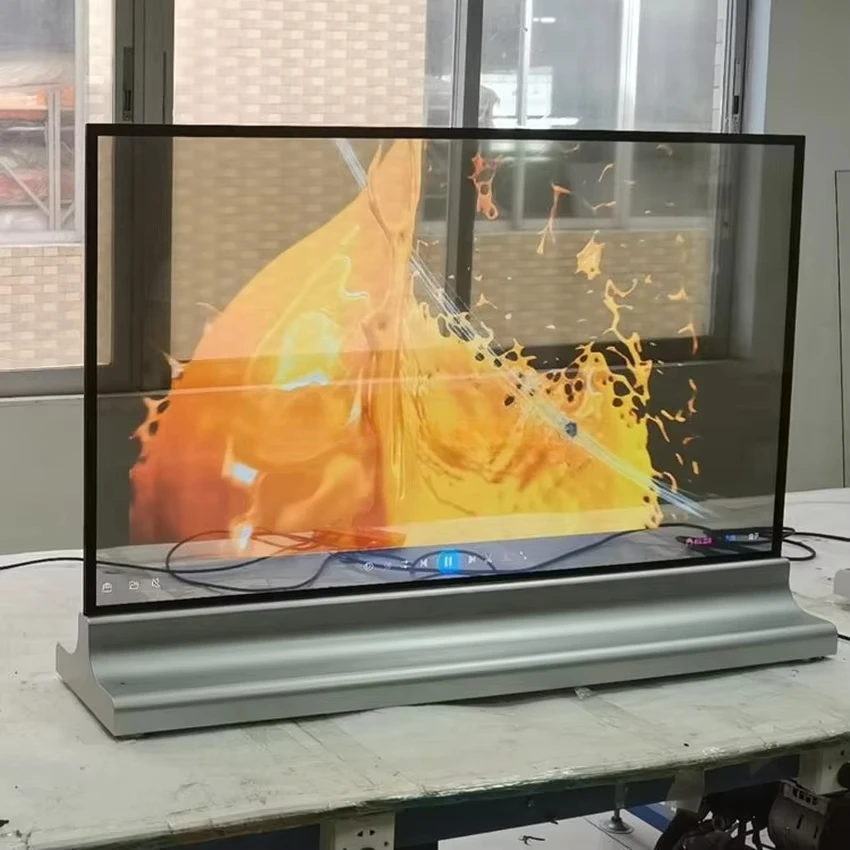 30'' 55'' 77'' Ultra Slim Display Transparent Digital Signage Oled Screen 4K HD Touch Transparent Oled Displays
