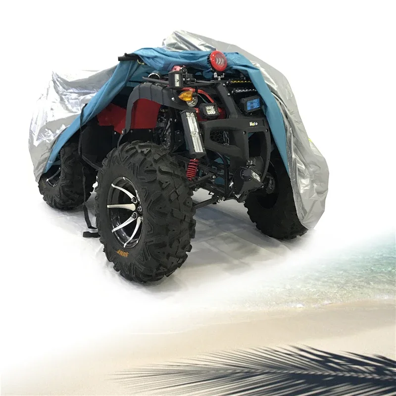 M L XL 2XL 3XL Silver Universal Beach Quad Bikes ATV Protector Cover Waterproof Sun Rain Anti-UV For Scooter Kart Motorbike